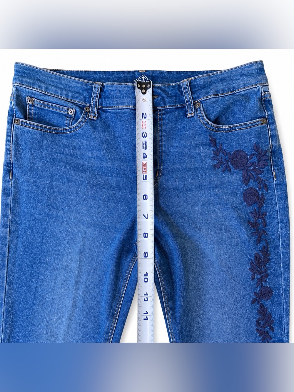 St. John's Bay Jeans Embroidered Straight-Leg 12 - Picture 4 of 9